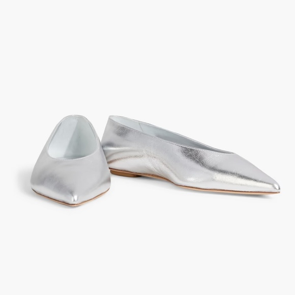 New Stuart Weitzman Lina Point Toe Flats Sz 8.5